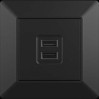 SEU3- USB 2A + 1A- Black