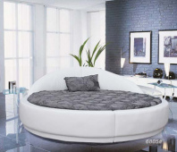 Кровать круглая - 6805# , City Golden Furniture ,  Дерево/кожа  ,   стиль