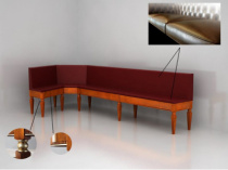 Комплект мягкой мебели - 96.387/L UPHOLSTERED BENCH AS PER RENDER , TOSATO ,  ДЕРЕВО  ,   стиль