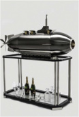 Витрина - ref. 5000 Bar Submarine with table , Silver Tre Srl ,  МЕТАЛЛ + СТЕКЛО  ,   стиль