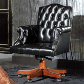 Кресло рабочее - Articolo-1106 , STILOFFICE ,  Дерево/кожа  ,   стиль
