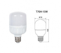 E27 Светодилдная лампа типа кукуруза -  SDM-T70H-15W-4000K ,  SDM ,  Алюминий Термопластик  , 15 Ватт  : Pile.ru