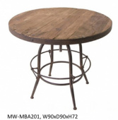 Стол для кафе и ресторана - MW-MBA201 , MRS ,  МЕТАЛЛ + ДЕРЕВО  , Лофт  стиль