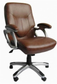 Кресло рабочее - 99307B , GYM ,  кожа /металл  ,   стиль
