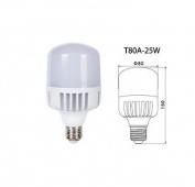 E27 Светодилдная лампа типа кукуруза -  SDM-T80A-25W-4000K ,  SDM ,  Алюминий Термопластик  , 25 Ватт  : Pile.ru