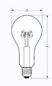 E 27 Лампа накаливания -  11510815 ,  RADIUM ,  СТЕКЛО  ,  Ватт  : pile.ru