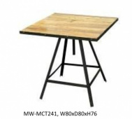 Стол для кафе и ресторана - MW-MCT241 , MRS ,  МЕТАЛЛ + ДЕРЕВО  , Лофт  стиль