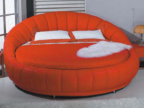 Кровать круглая - 6801# , City Golden Furniture ,  Дерево/кожа  ,   стиль
