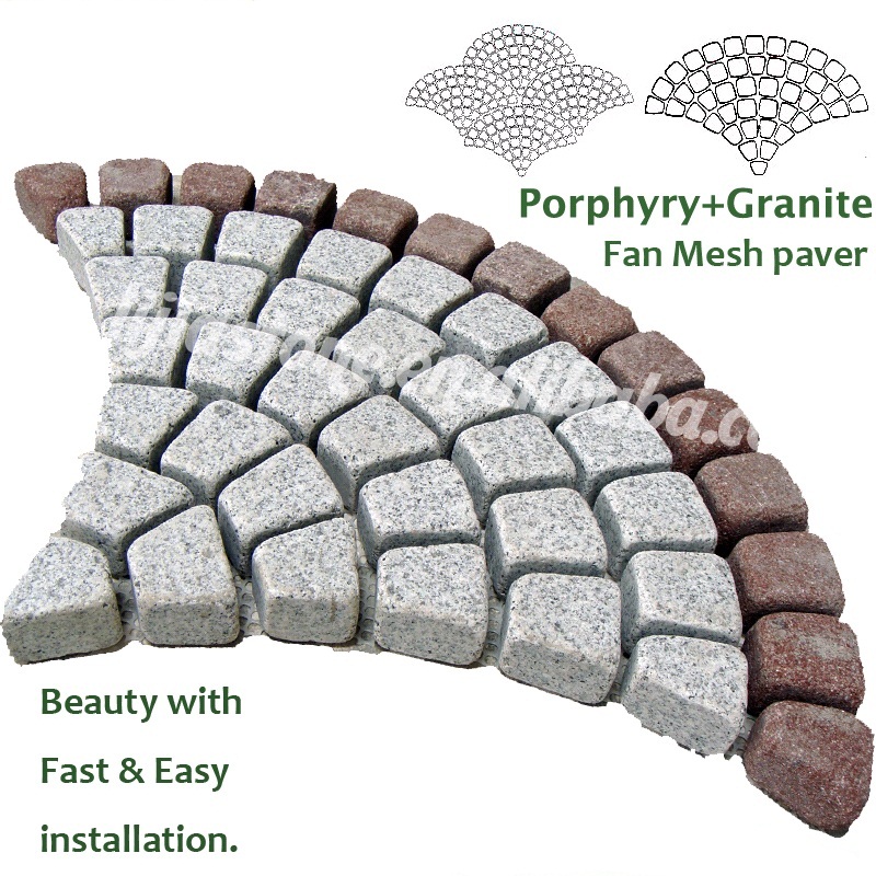 Porphyry+Granite Fan Mesh paver