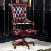 Кресло для руководителя - Articolo-1013 , STILOFFICE ,  Дерево/кожа  ,   стиль