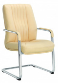 Кресло для переговоров - DU-342C/PU , TANDEL ,  МЕТАЛЛ+КОЖЗАМ  ,   стиль