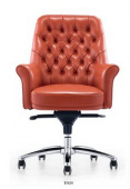 Кресло для руководителя - B1624 , TANDEL ,  кожа /металл  ,   стиль