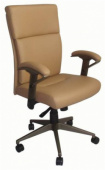 Кресло рабочее - 99323B , GYM ,  кожа /металл  ,   стиль