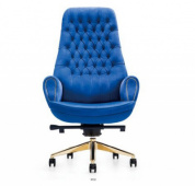 Кресло для руководителя - 9132 , TANDEL ,  кожа /металл  ,   стиль