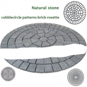 Natural Stone cobblecircle patterns-brick-rosette - ОТДЕЛОЧНЫЕ МАТЕРИАЛЫ - КАМЕННЫЕ ИЗДЕЛИЯ - Брусчатка - «Пайл» — твой интернет магазин