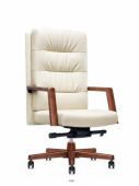 Кресло для руководителя - A1602 , TANDEL ,  Дерево/кожа  ,   стиль
